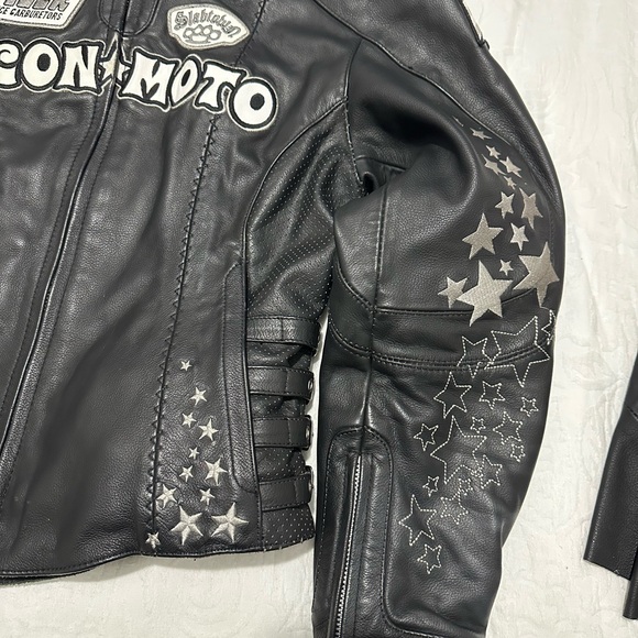 Leather Icon GoGo Bombshell Motorcycle Jacket - Picture 3 of 16
